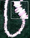 Cebu Island Square Cut White Pink Shell Necklace Philippines Natural Handmade Products