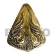 Cebu Island Blacklip Pointed Teardrop Carving Shell Pendant Philippines Natural Handmade Products