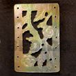 Cebu Island Rectangular Floral Carving Mother Shell Pendant Philippines Natural Handmade Products