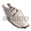 Cebu Island White Canarium (approx. 45mm Shell Pendant Philippines Natural Handmade Products