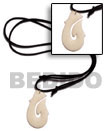 Cebu Island 40mm Celtic White Carabao Surfer Necklace Philippines Natural Handmade Products