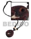 Cebu Island 30mm Round Clay With Surfer Necklace Philippines Natural Handmade Products