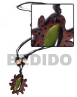 Cebu Island 40mmx30mm Clay Bug With Surfer Necklace Philippines Natural Handmade Products