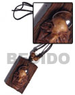 Cebu Island Clay Skull On 60mmx40mm Surfer Necklace Philippines Natural Handmade Products