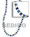 Cebu Island 4-5mm Coco Heishe White Two Tone Necklace Philippines Natural Handmade Products