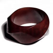 Twisted Natural Wood Chunky Bangle