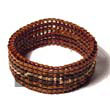 Cebu Island 6 Liner Agsam Design Wooden Bracelets Philippines Natural Handmade Products