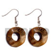 Cebu Island Dangling 35mm Robles Wood Wooden Earrings Philippines Natural Handmade Products