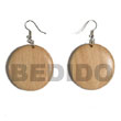 Dangling Round 32mm Natural Wood