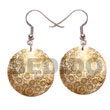 Maki-e art Coco and Shell Dangling Earrings japanese