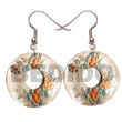 Maki-e art Coco and Shell Dangling Earrings japanese