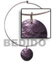 Choker Hoops Necklace with Shell Pendants