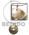 Choker Hoops Necklace with Shell Pendants