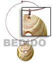 Choker Hoops Necklace with Shell Pendants