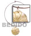 Choker Hoops Necklace with Shell Pendants