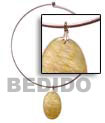 Choker Hoops Necklace with Shell Pendants