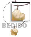 Choker Hoops Necklace with Shell Pendants