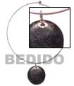 Choker Hoops Necklace with Shell Pendants