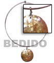 Choker Hoops Necklace with Shell Pendants