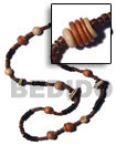 Long Bohemian Necklace Coco and Shell Beads