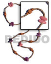 Long Bohemian Necklace Coco and Shell Beads