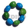 kukui seed nut necklace wood beads elastic 8