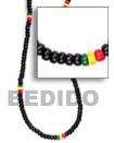 Multi-color coco and shell necklace
