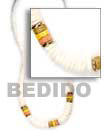 White Shell and Coco Combination Necklace