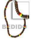 Multi-color coco and shell necklace
