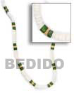 White Shell and Coco Combination Necklace