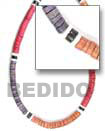 Multi-color coco and shell necklace