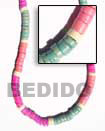 Multi-color coco and shell necklace