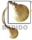 Black Leather Thong Cord Necklace with Shell Bone