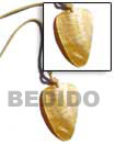 Black Leather Thong Cord Necklace with Shell Bone