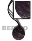 Black Leather Thong Cord Necklace with Shell Bone