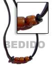 Black Leather Thong Cord Necklace with Shell Bone
