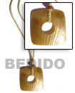 Black Leather Thong Cord Necklace with Shell Bone