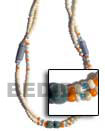 2 rows 3 rows coco and shell necklace