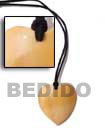 Black Leather Thong Cord Necklace with Shell Bone
