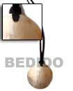 Black Leather Thong Cord Necklace with Shell Bone