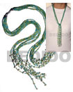 Coco and Shell Beads Scarf Necklace