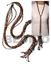 Coco and Shell Beads Scarf Necklace