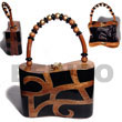 Cebu Island Collectible Handcarved Laminated Acacia Acacia Bags Philippines Natural Handmade Products