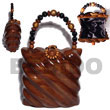 Cebu Island Collectible Handcarved Laminated Acacia Acacia Bags Philippines Natural Handmade Products