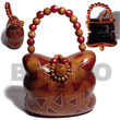 Cebu Island Collectible Handcarved Laminated Acacia Acacia Bags Philippines Natural Handmade Products