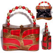 Cebu Island Collectible Handcarved Laminated Acacia Acacia Bags Philippines Natural Handmade Products