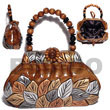 Cebu Island Collectible Handcarved Laminated Acacia Acacia Bags Philippines Natural Handmade Products