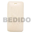 Cebu Island Rectangular Bone Carving 40mm Bone Pendants Philippines Natural Handmade Products