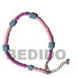 Cebu Island Pink Lavender 2-3mm Coco Cebu Anklets Philippines Natural Handmade Products