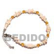 Cebu Island 4-5mm Coco Pokalet Bleach Cebu Anklets Philippines Natural Handmade Products